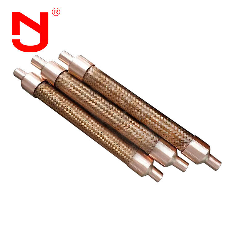 Connettore per tubo flessibile in acciaio inox saldato, scanalato, con treccia metallica, resistente alla corrosione in acciaio inox 304/316, per alta pressione